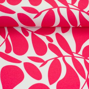 Preview: Viskose Hojas Pink/Weiß von Lillesol & Pelle  by Swafing